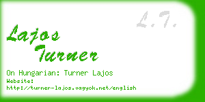 lajos turner business card